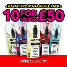 Hayati Pro Max+ Refill Pack | Pre-filled Refill | Nicotine 20mg | E-Cig