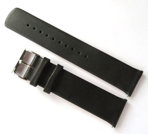 Watch strap leather black - strap,