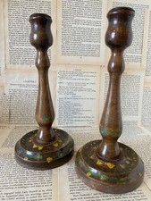 Pair of Vintage Hand Painted