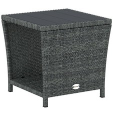 Outsunny Side Table 2-Tier