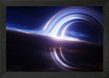 Space Black Hole Framed Wall