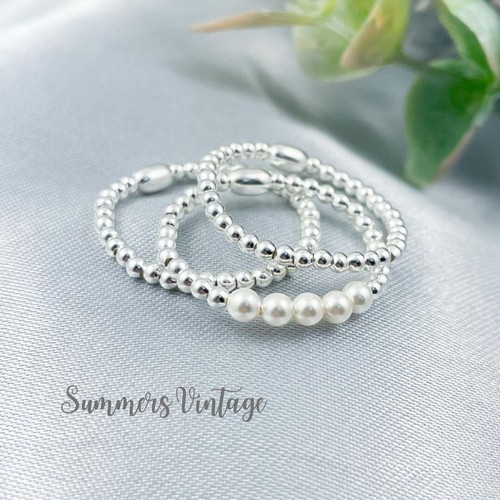 Sterling silver beaded pearl - sterling,