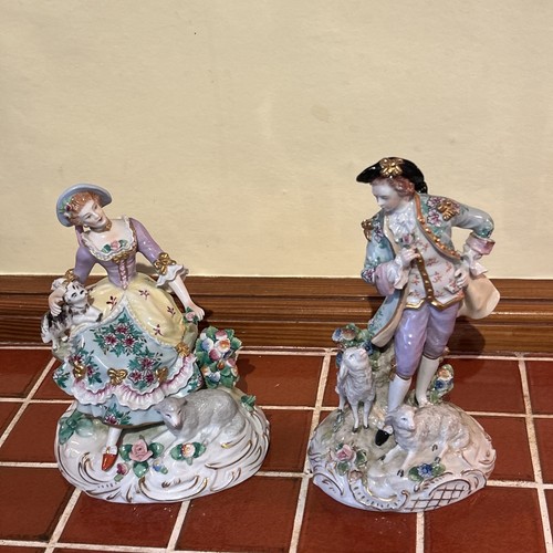 Pair sitzendorf porcelain - pair,