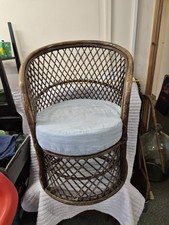 Vintage 1970 wicker barrel - vintage,