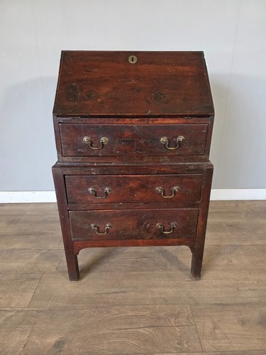 Rustic country yew wood bureau - yew,