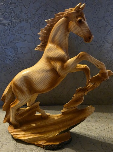 Vintage large carved wooden - vintage,