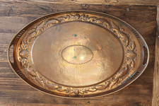 A Large Arts & Crafts Newlyn School Galleried Tray. Pearson/ Keswick Interest.
