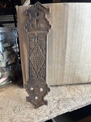 Victorian iron door handle - iron,