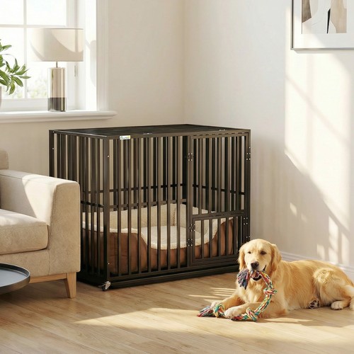 Pawhut heavy duty dog crate - pawhut,