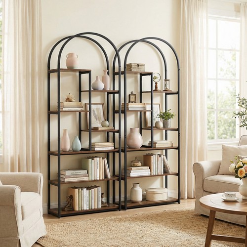 Vintage arched bookcase 7 - arched,