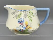 Vintage English Art Deco Floral Jug 1930s Crown Ducal 4722 17cm wide 10cm tall