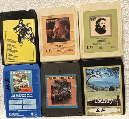 Lot six eight track tapes - a,