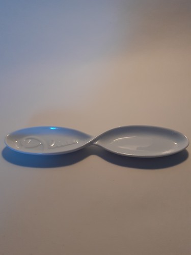 Pure white olive dish - white,