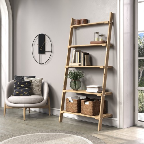 Solid pine ladder shelf - solid, 5