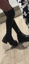 Black Thigh High Leather Boots Slightly used, Worn OnceSmoke Free Pet Free Home