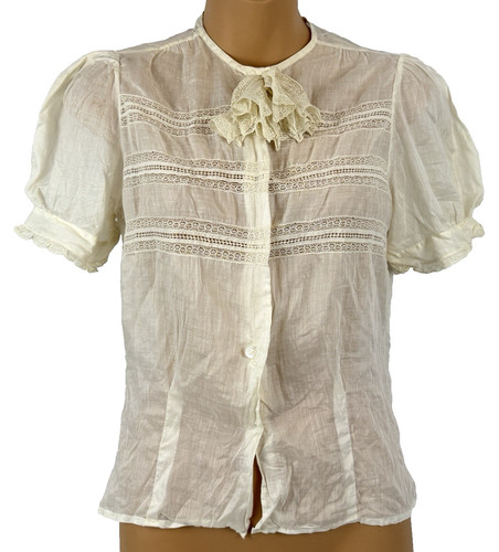 Vintage 1930s sheer cotton - vintage,