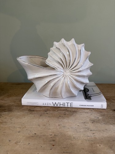 Large white ceramic nautilus