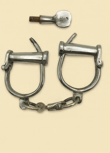 Antique iron handcuffs - antique,