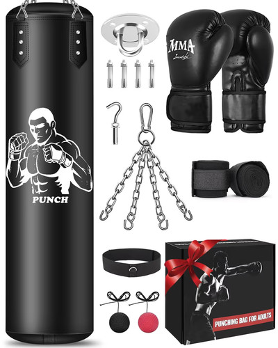 Hanging punching bag set - bag,