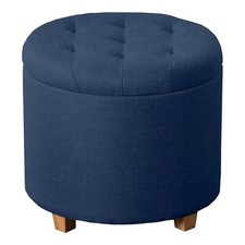 Ottoman Storage Box Round