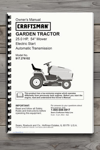 Craftsman 917 276102 25hp - 25hp, 54"