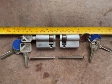 Euro Cylinder Locks 2 Barrel Locks each with 3 Keys  35/10