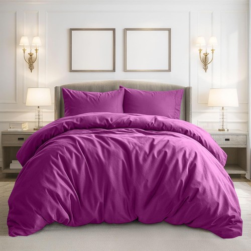 Plain duvet quilt cover - quilt, set