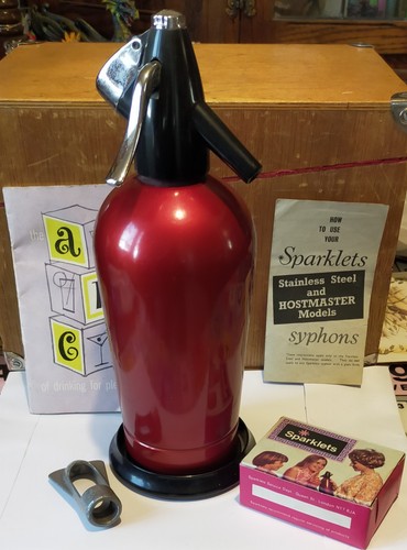 Vintage sparklets red soda - red,