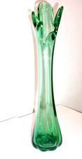 Czech Swung Glass Vase Hand
