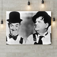 Laurel And Hardy - Canvas Rolled Wall Art Print - Various sizes