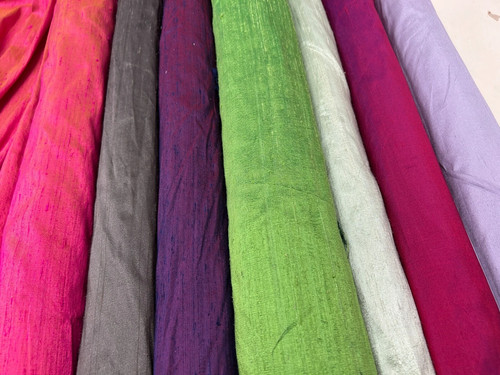 Raw silk fabric - 100%,