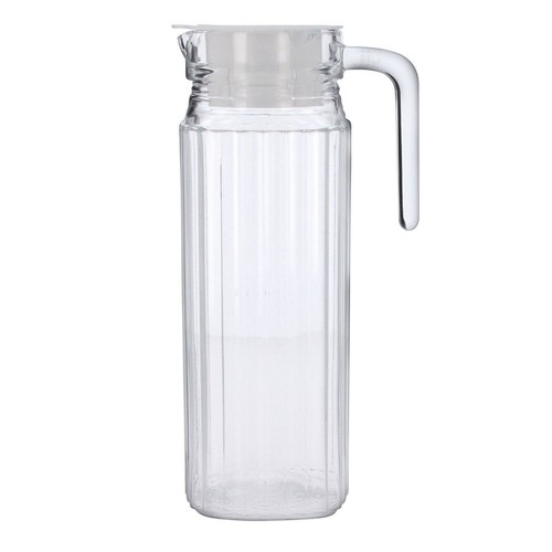 Glass water jug slim with - with, lid