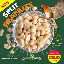 25kg Wild Bird Peanuts, Splits. Aflatoxin Tested. SALE PRICE.  Limited Time Only