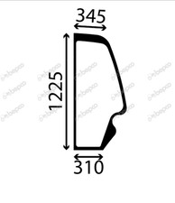 JCB Telehandler 530 535 536 540 SIDE WINDOW LEFT - FLAT - TINTED
