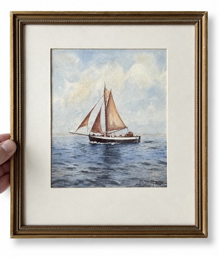 Signed 1930s original nautical - signed,
