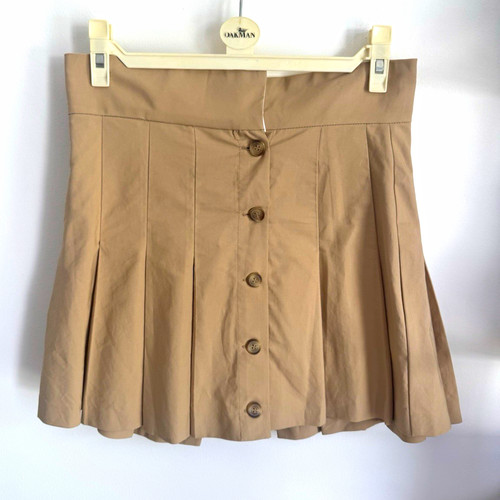 Zara beige pleated button - zara,