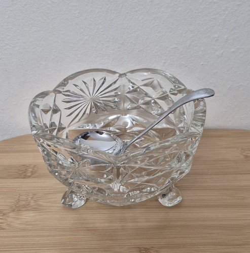 Vintage pressed glass - vintage, footed