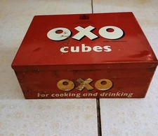Vintage Used Empty OXO Tin 