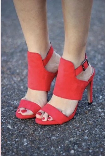 Zara trf faux suede red - zara,
