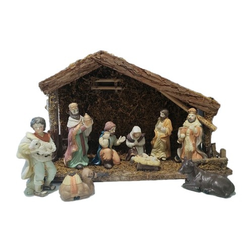 Vintage nativity stable - nativity, and