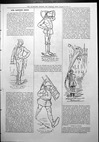 Old print captious critic - print,