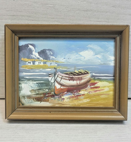 Vintage miniature coastal boat - miniature,