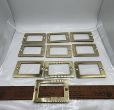 10 VINTAGE BRASS LIBRARY CARD