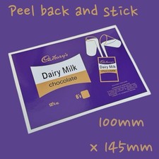 Cadburys chocolate Vintage Sweet Wrapper Classic Vinyl Sticker dummy 1940 bar uk