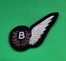 WWII RAF Bomb Aimer padded half wing fabric badge