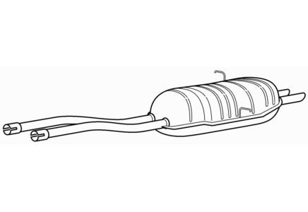 Rear exhaust silencer - rear,