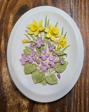 Watersmeet Studio Countryside Relief Ken Norris Daffodil Violet 5.75" Plaque 