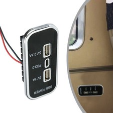 Black 3 Ports 18W PD Type-C