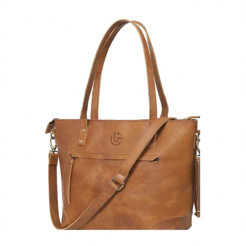 Vintage genuine leather tote - genuine,