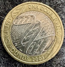 2003 Two Pound Coin DNA Double